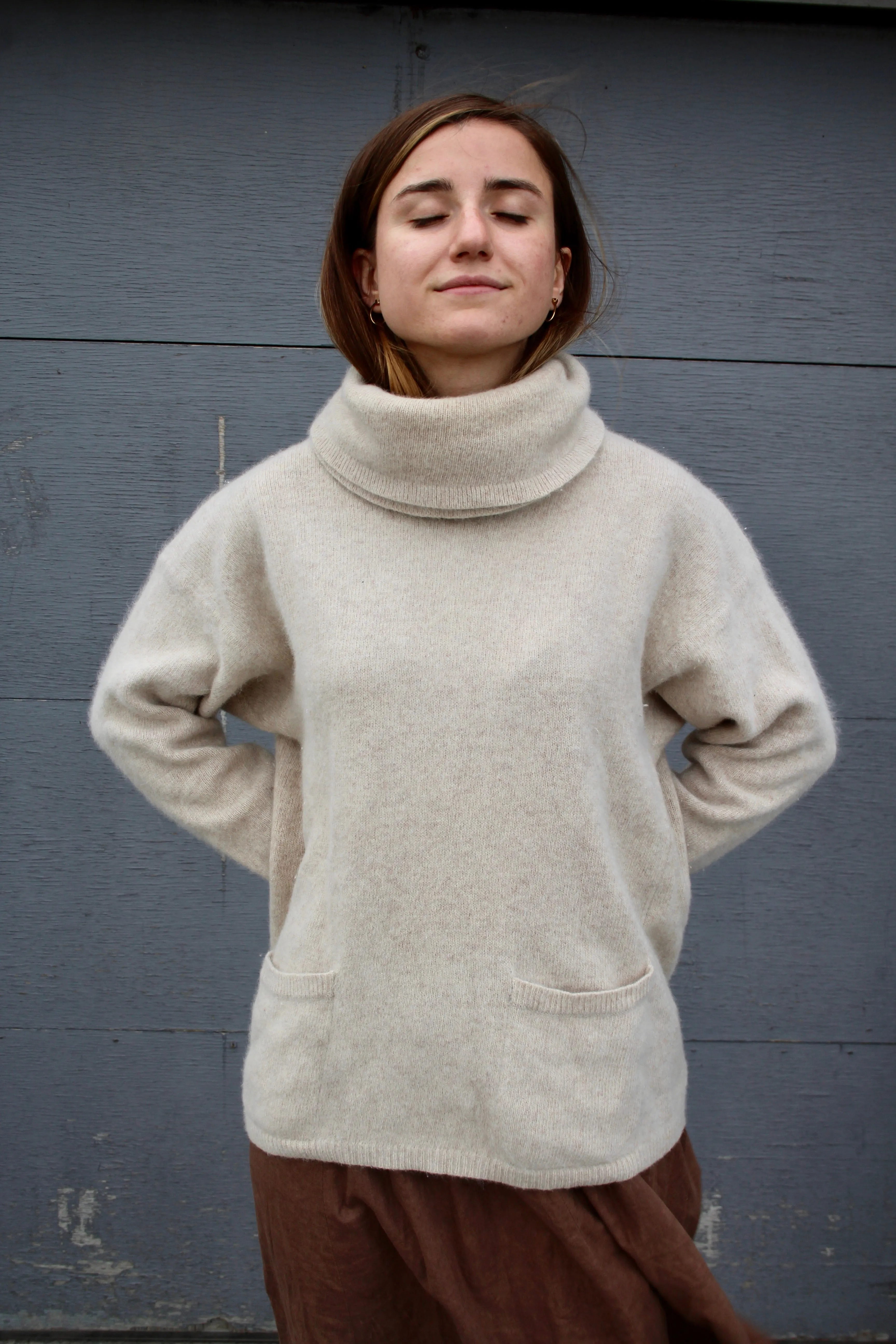 60s Lambswool & Angora Cozy Sweater M/L