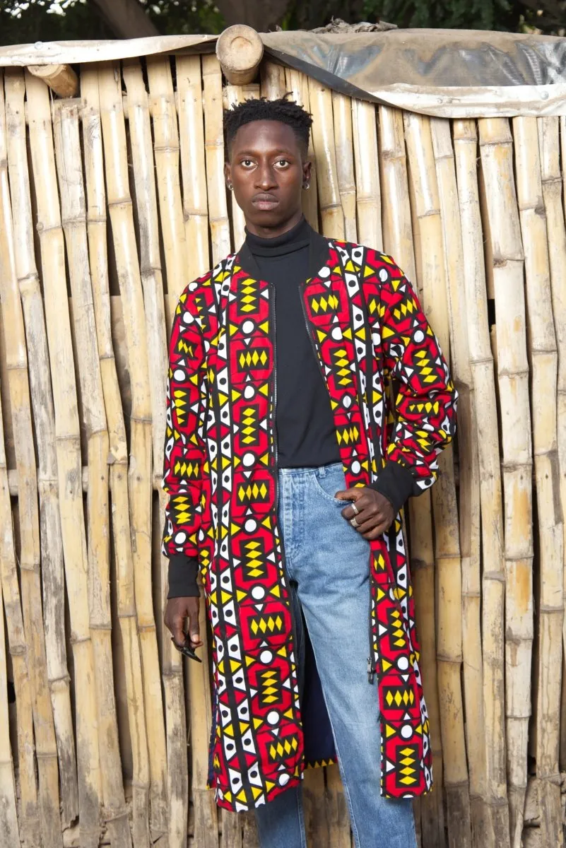 African Summer Coat in Electric Red