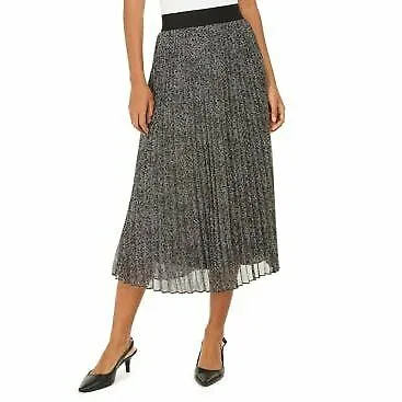 Alfani Pleated Metallic MIDI Skirt, Size XXL