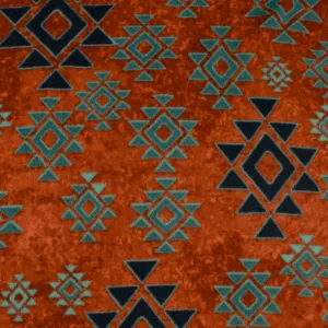 Anti Pill Fleece Print - MONTANA - 008 - Rust