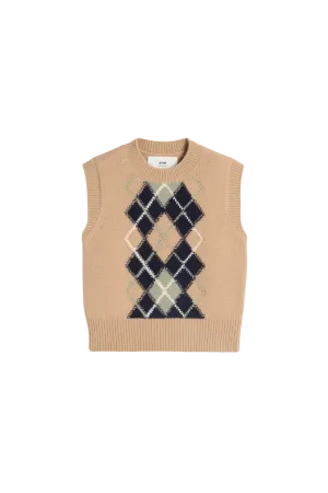 Argyle Sleeveless Sweater