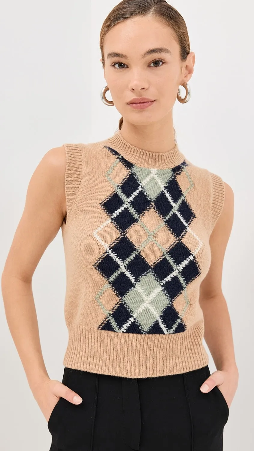 Argyle Sleeveless Sweater