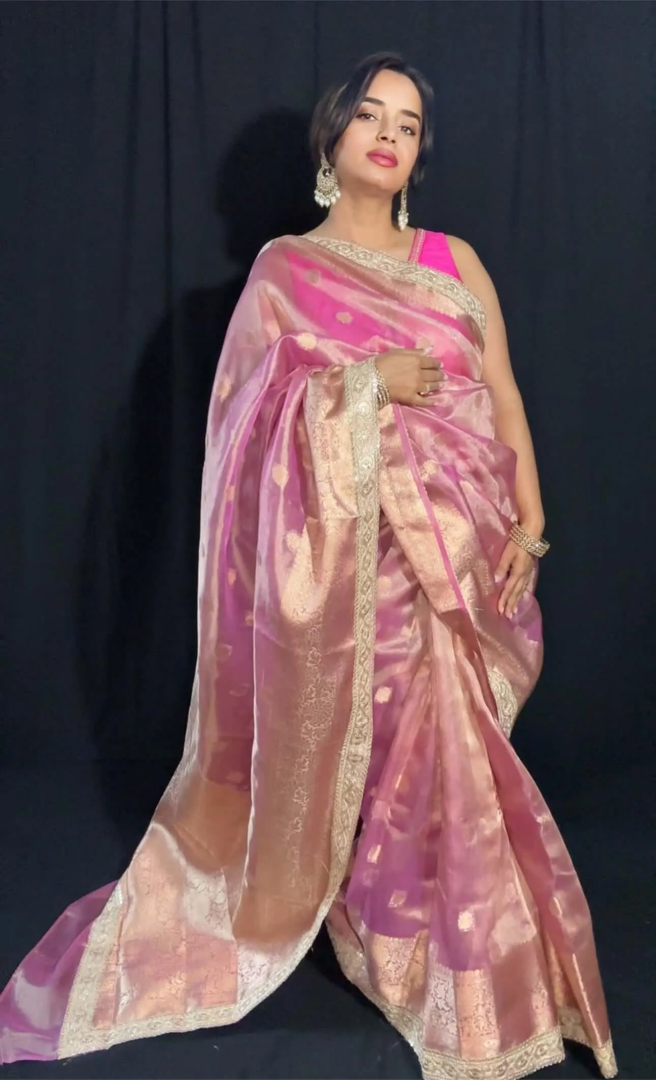 Banarasi Tissue Silk Saree with Gotta Patti