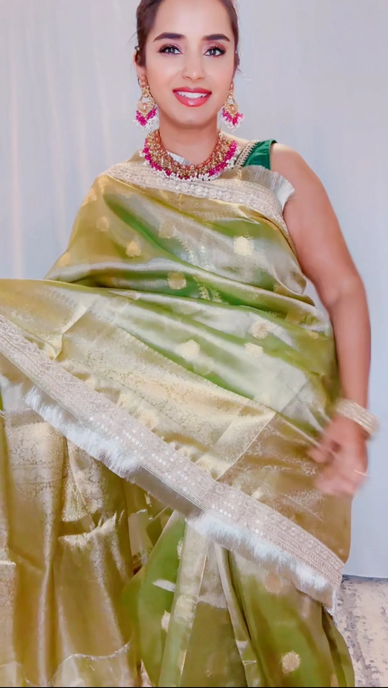 Banarasi Tissue Silk Saree with Gotta Patti