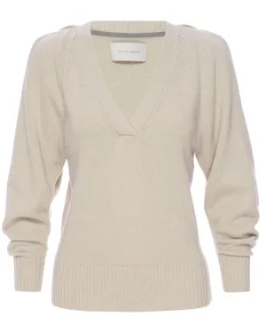 Bisque Idris V Neck Pullover