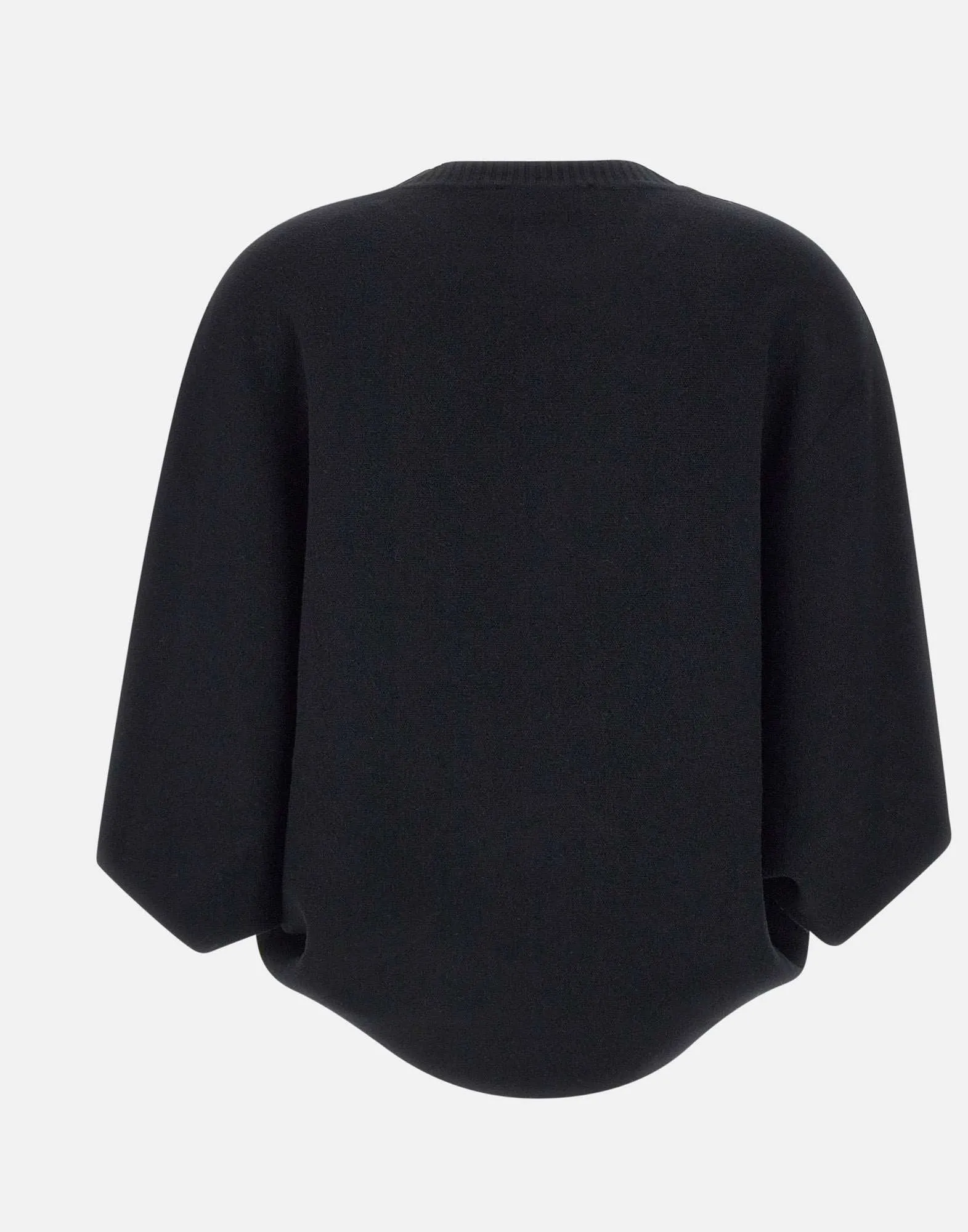 Black Viscose Angora Batwing Sweater