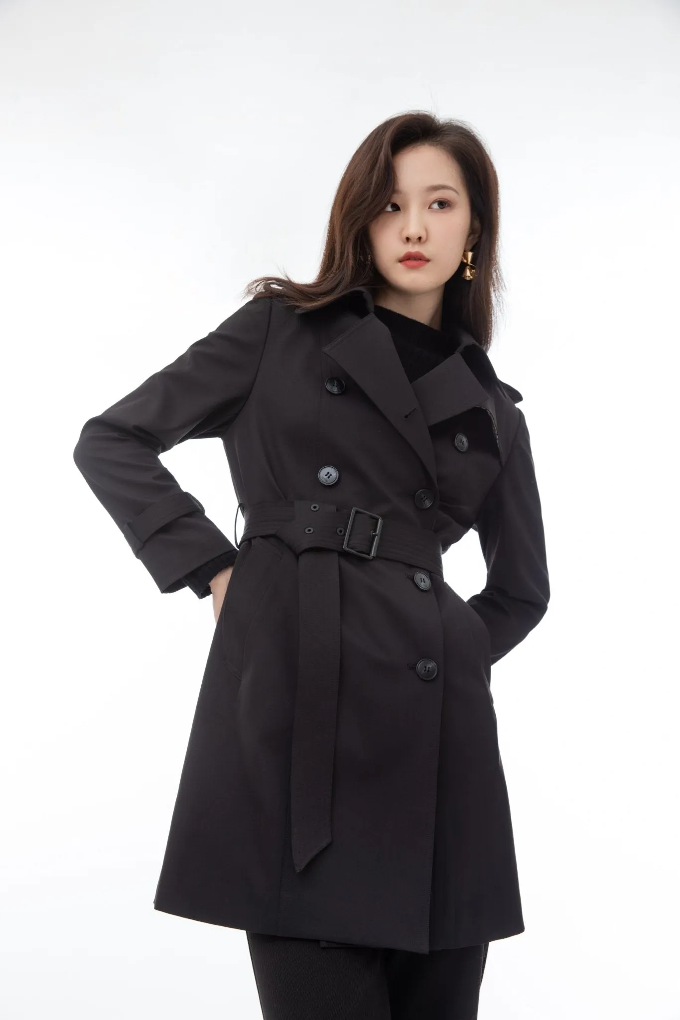 Classic Black Trench Coat