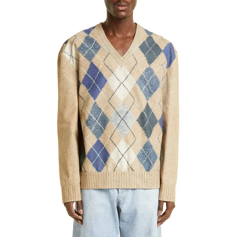 Custom Argyle Sweater | OEM/ODM Cashmere Blend Knitwear Manufacturer