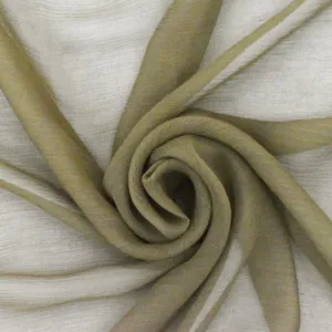 Dark Olive Green Silk Yoryu Woven Fabric