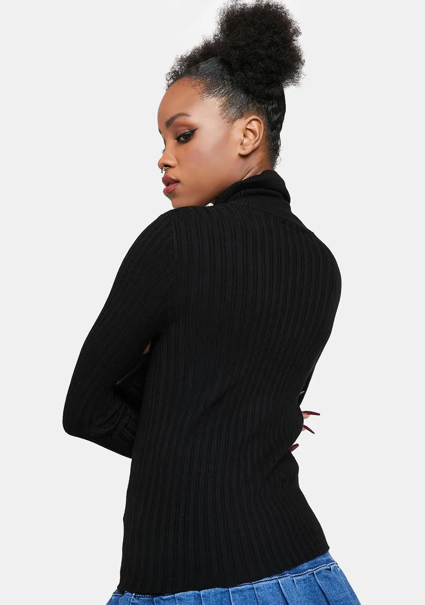 Dating Stories Ribbed Turtleneck