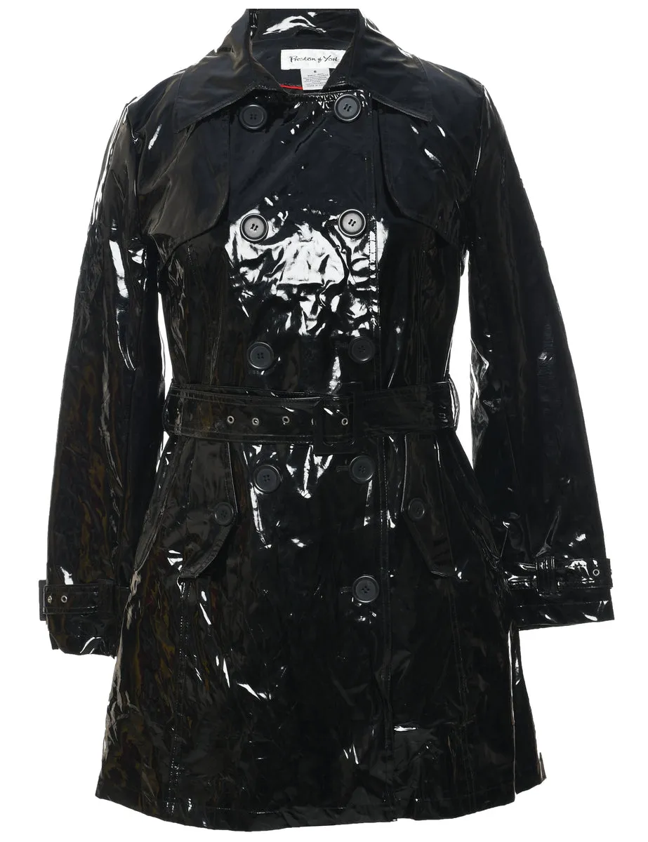 Double Breasted Y2K Raincoat - M