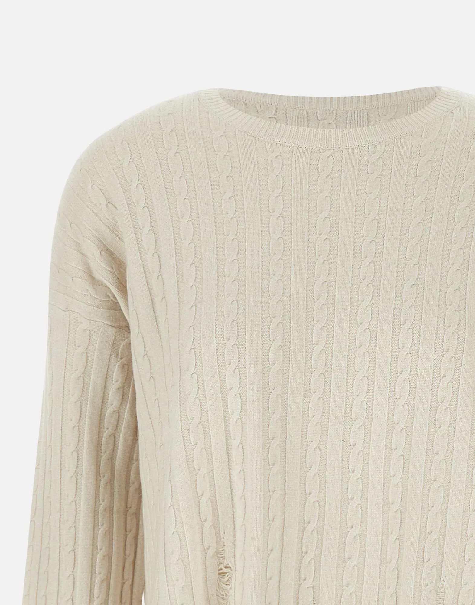 Ecrù Viscose Angora Sweater for Women