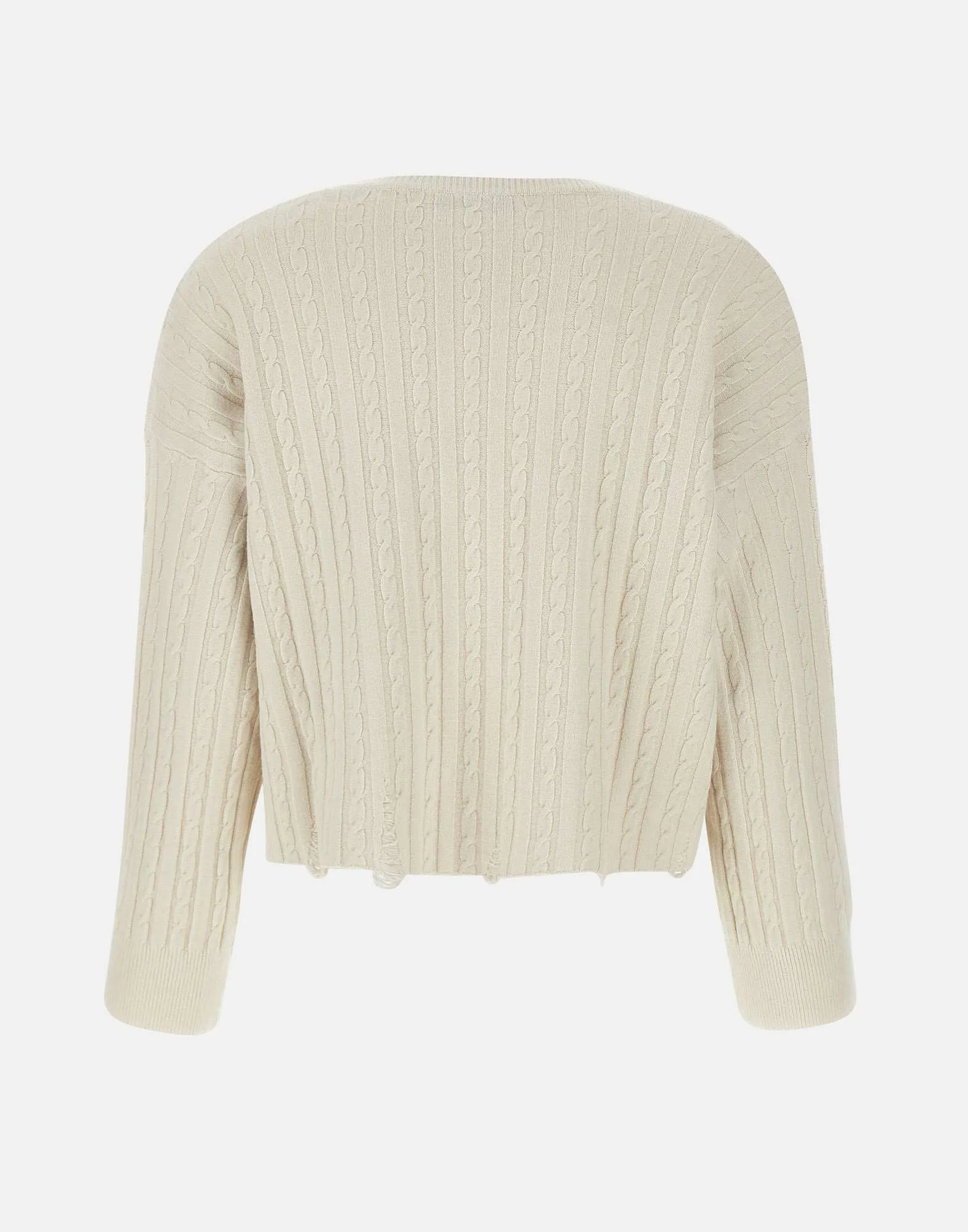 Ecrù Viscose Angora Sweater for Women