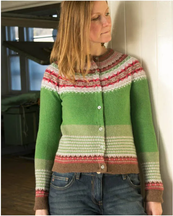 Eribe Alpine Cardigan in Watercress