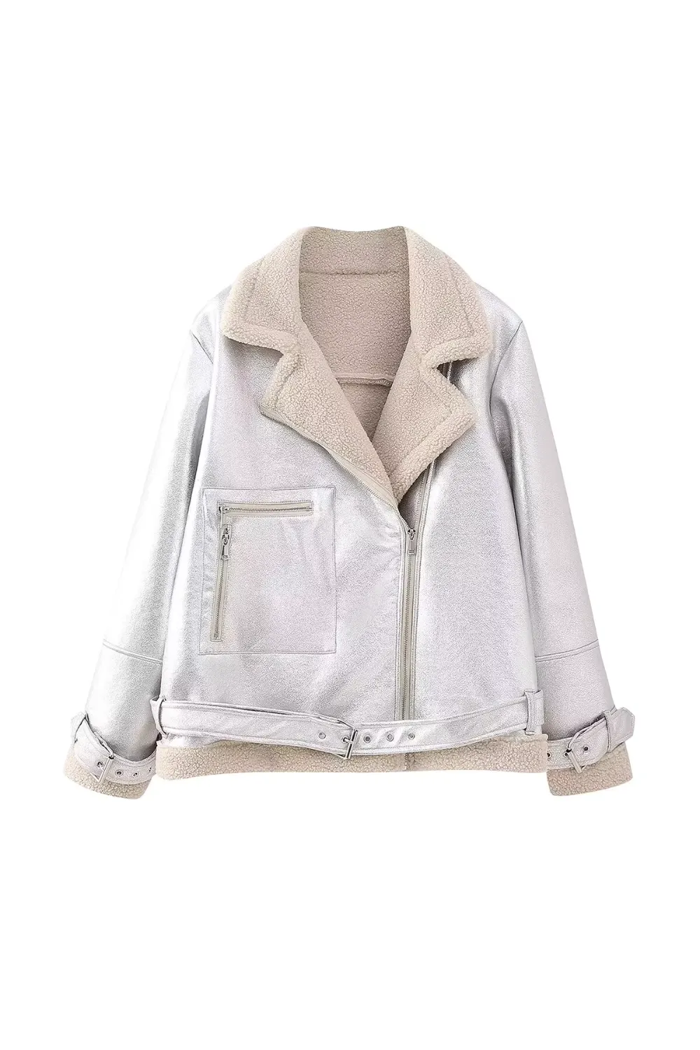 'Eunice' Fleeced Zip-Up Jacket