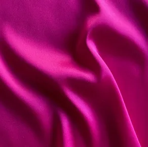 Extroverted Hot Pink Gleaming Stretch Silk Satin Charmeuse (Made in Italy)