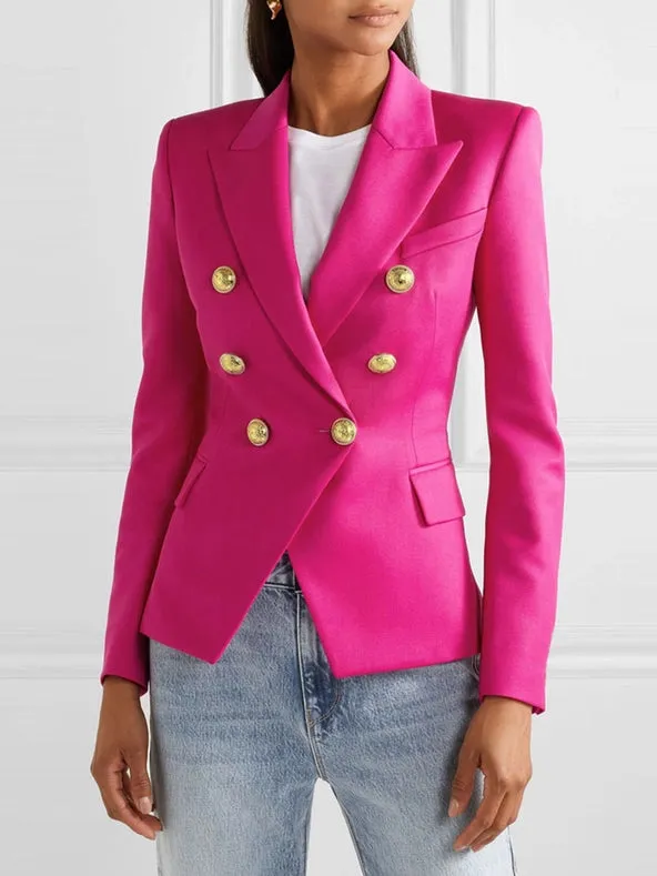 Fashionable Short Double Breasted Suit Jacket