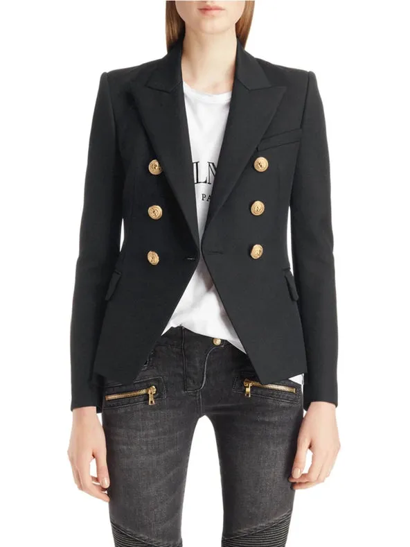 Fashionable Short Double Breasted Suit Jacket