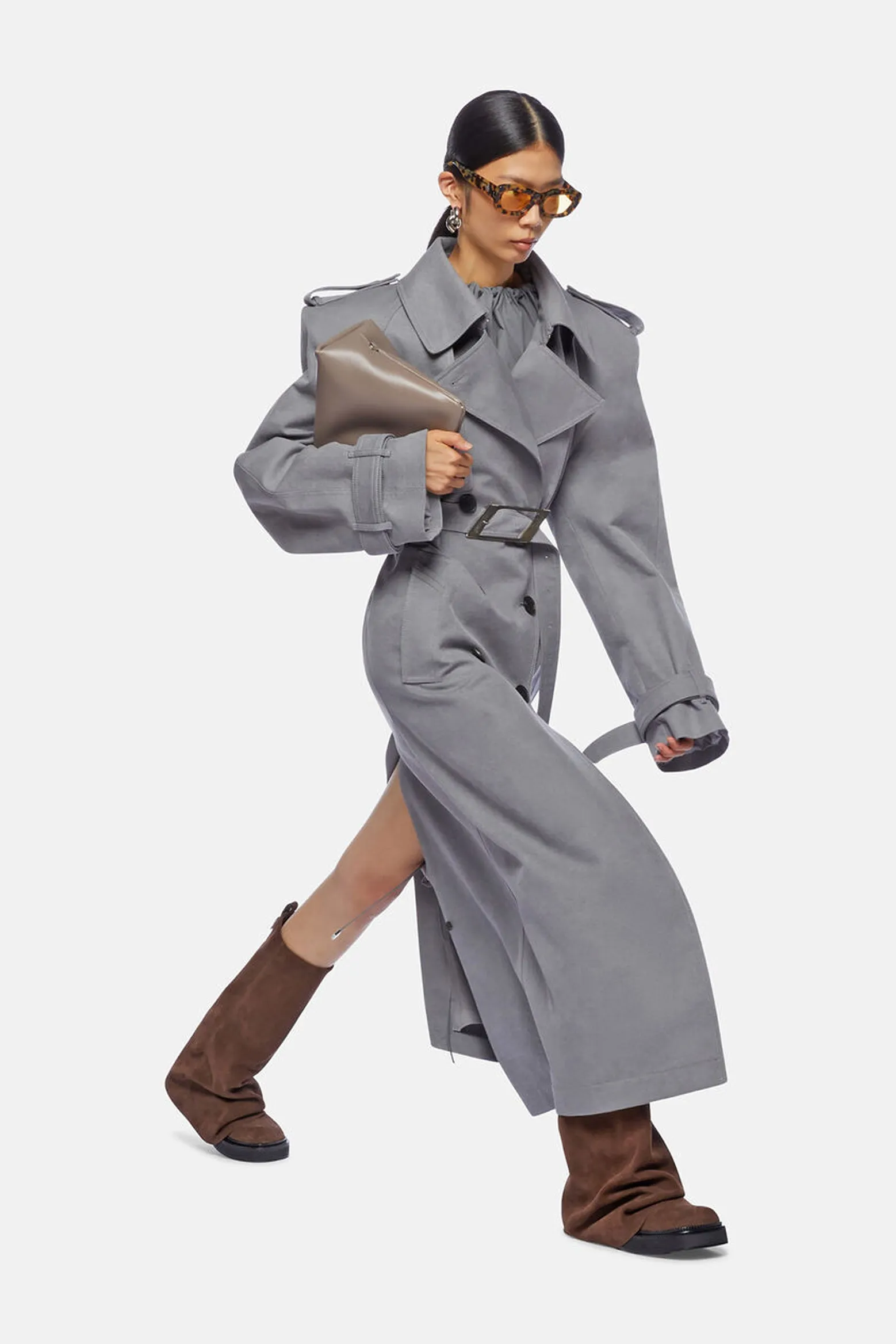 GREY TRENCH