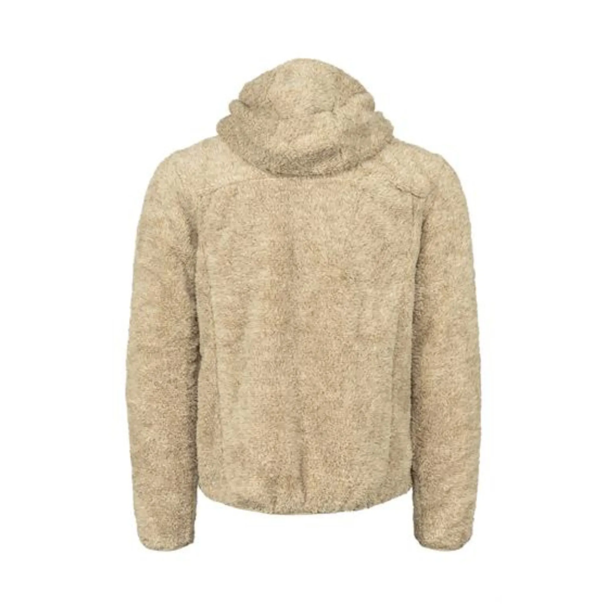 Hooded Teddy Fleece Jacket - Beige