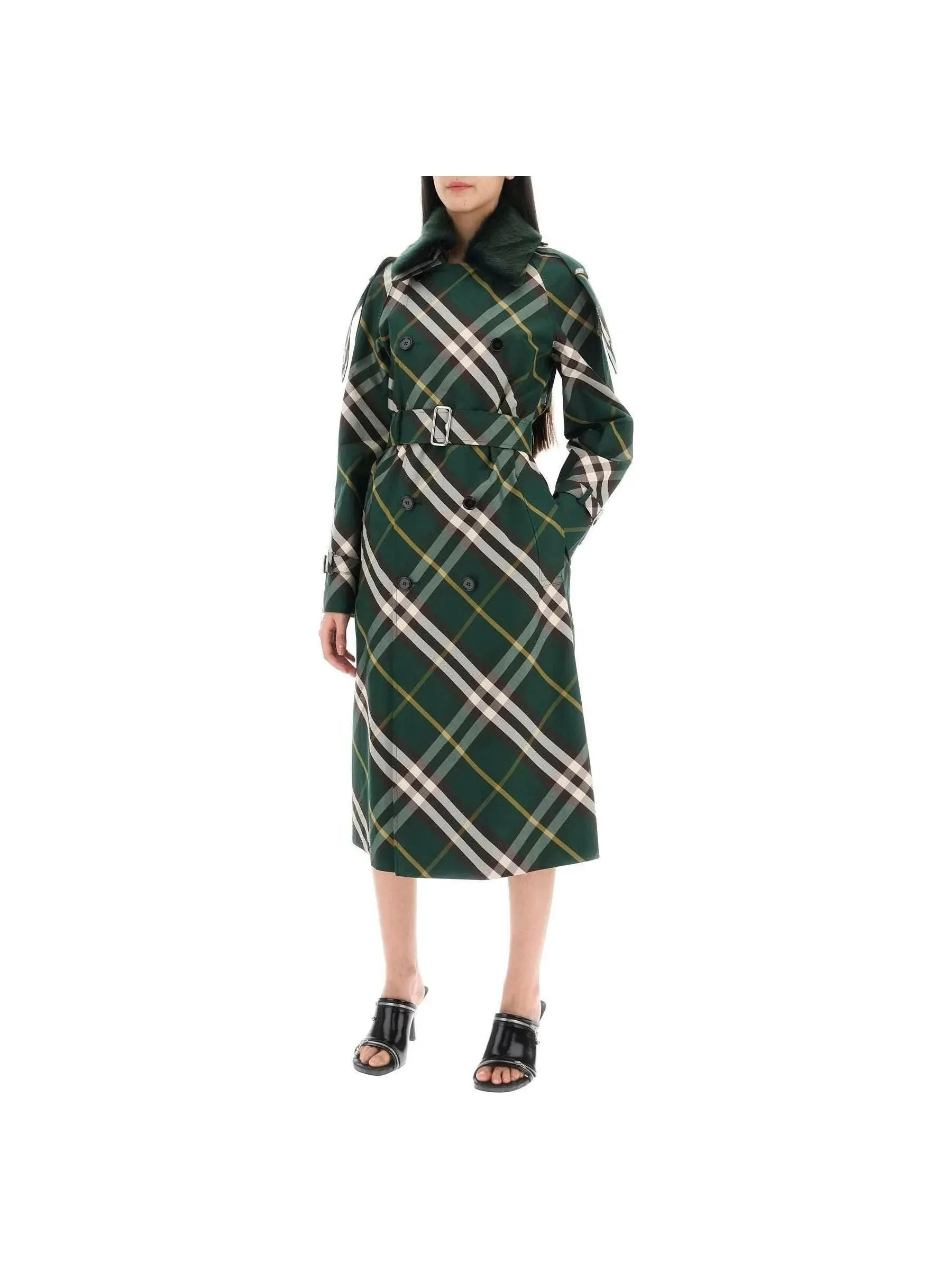 Kensington Check Gabardine Trench Coat