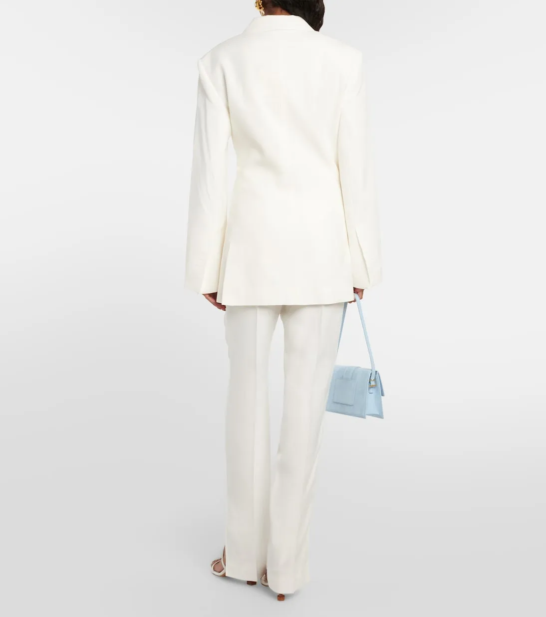 La veste tibau Jacquemus asymmetrical blazer, white