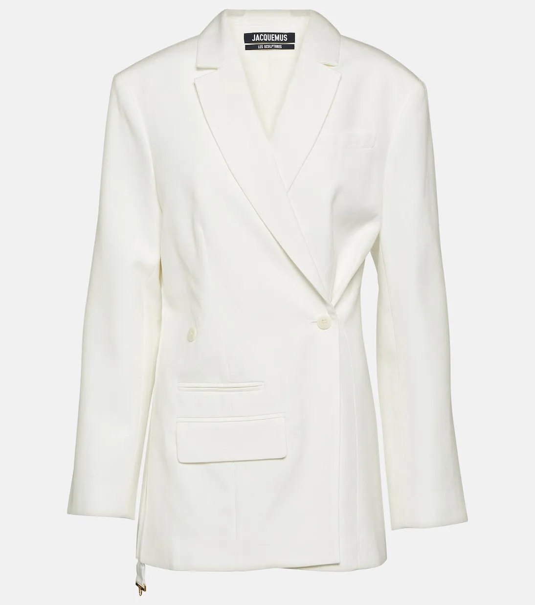 La veste tibau Jacquemus asymmetrical blazer, white