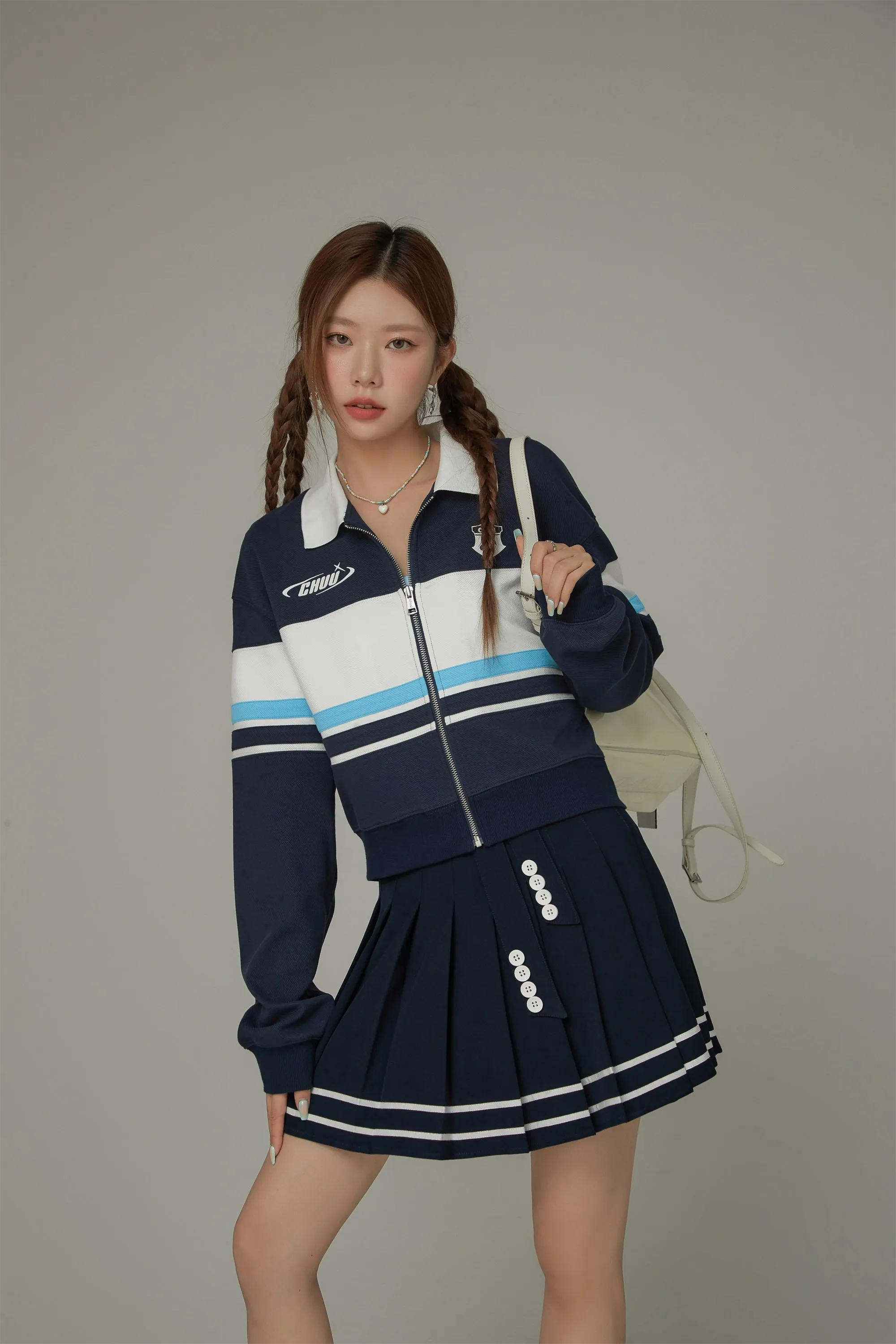 Logo Sporty Zip-Up Boxy Jacket