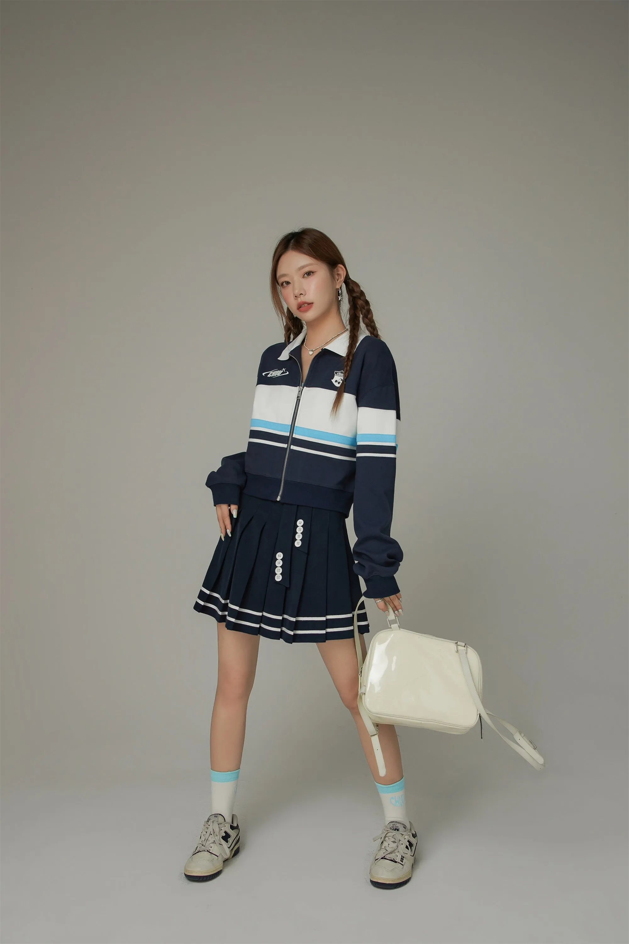 Logo Sporty Zip-Up Boxy Jacket