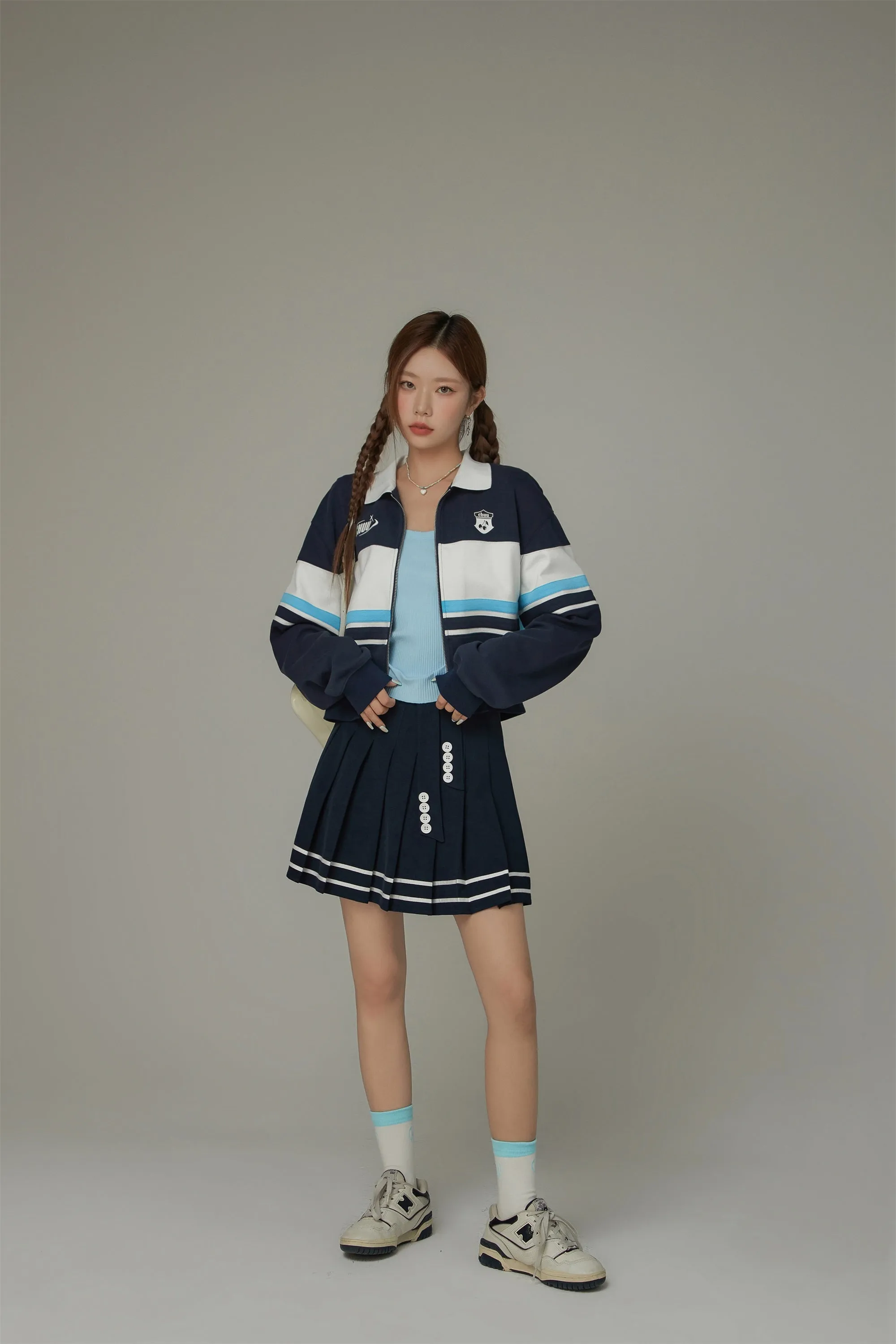 Logo Sporty Zip-Up Boxy Jacket