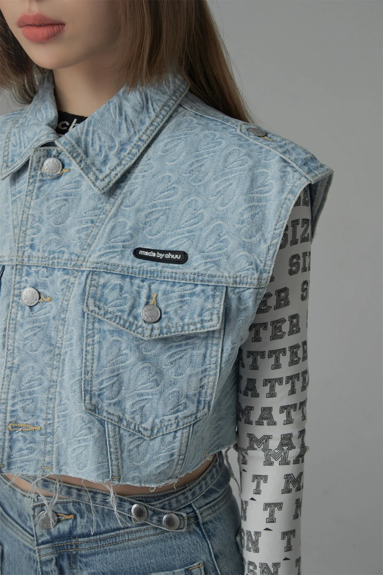 Loose Fit Denim Vest