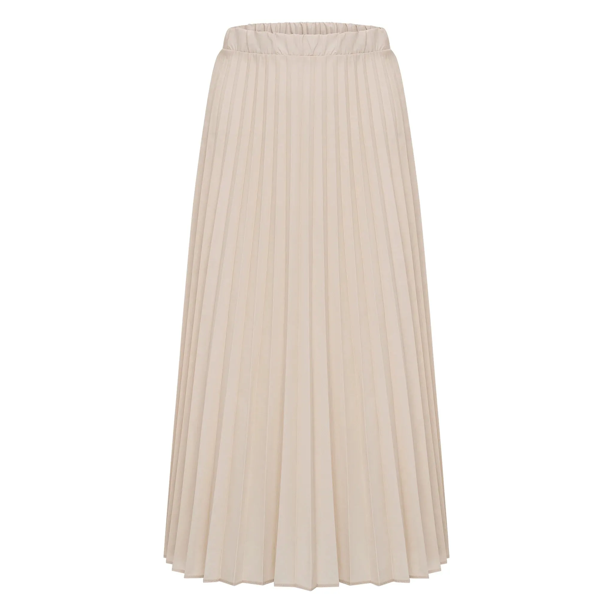 Midi Pleated Skirt - Cream