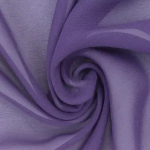 Midnight Purple Silk Chiffon Fabric