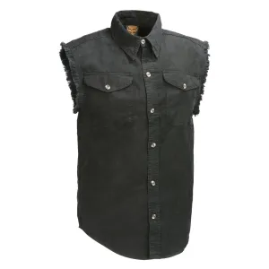 Milwaukee Performance Denim DM1002 Men’s Black Lightweight Sleeveless Denim Shirt