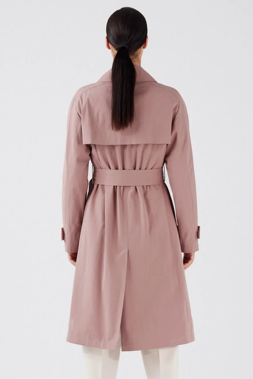 MODERN SOFT TRENCH COAT BLUSH