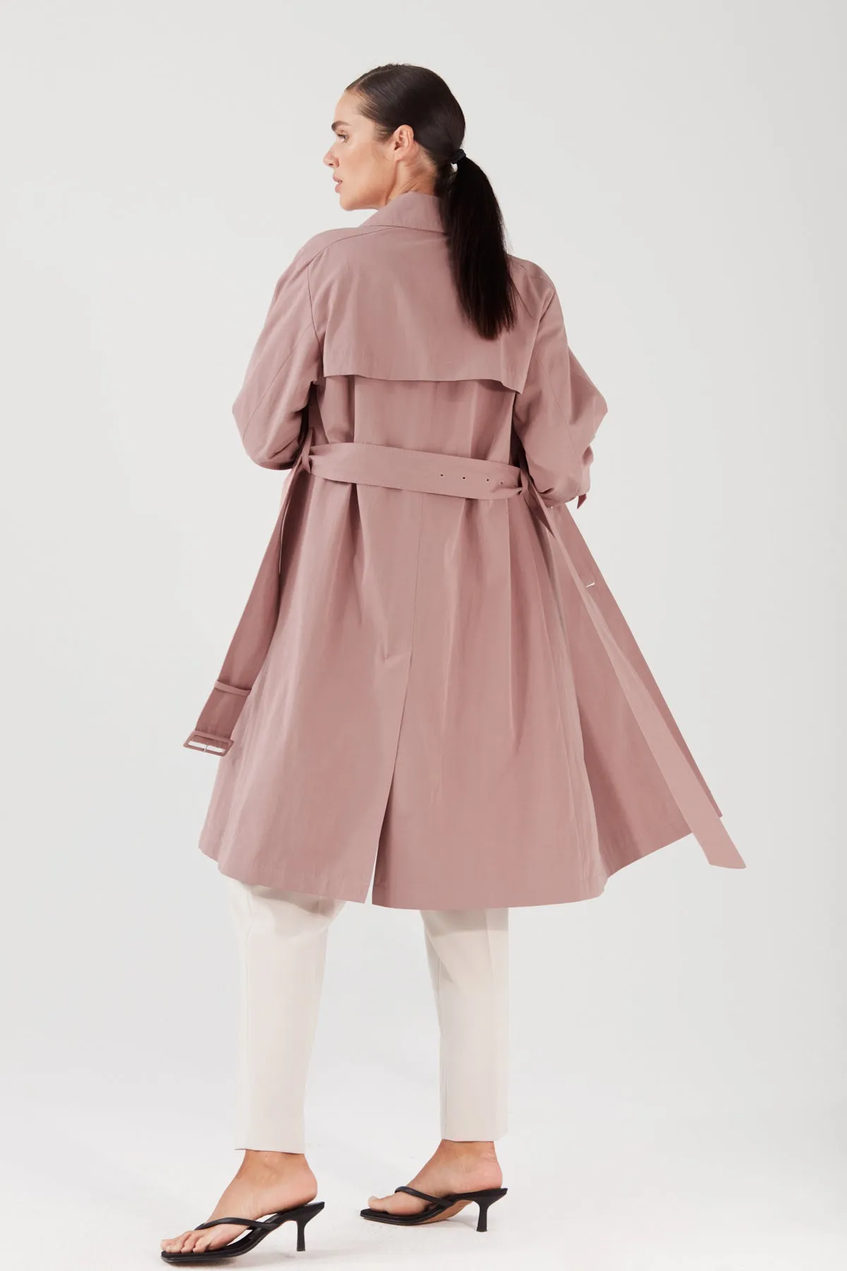 MODERN SOFT TRENCH COAT BLUSH