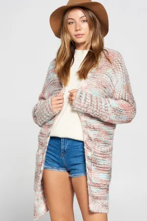 MULTI COLOR CHORD PATTERN CARDIGAN