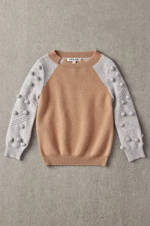 Nellystella Snowdrop Girls Sweater - Camel