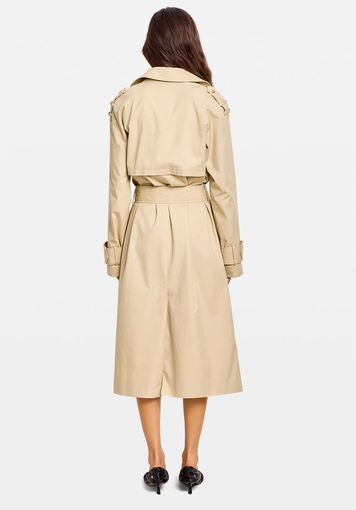 OVERSIZED COTTON TRENCH COAT BUTTER