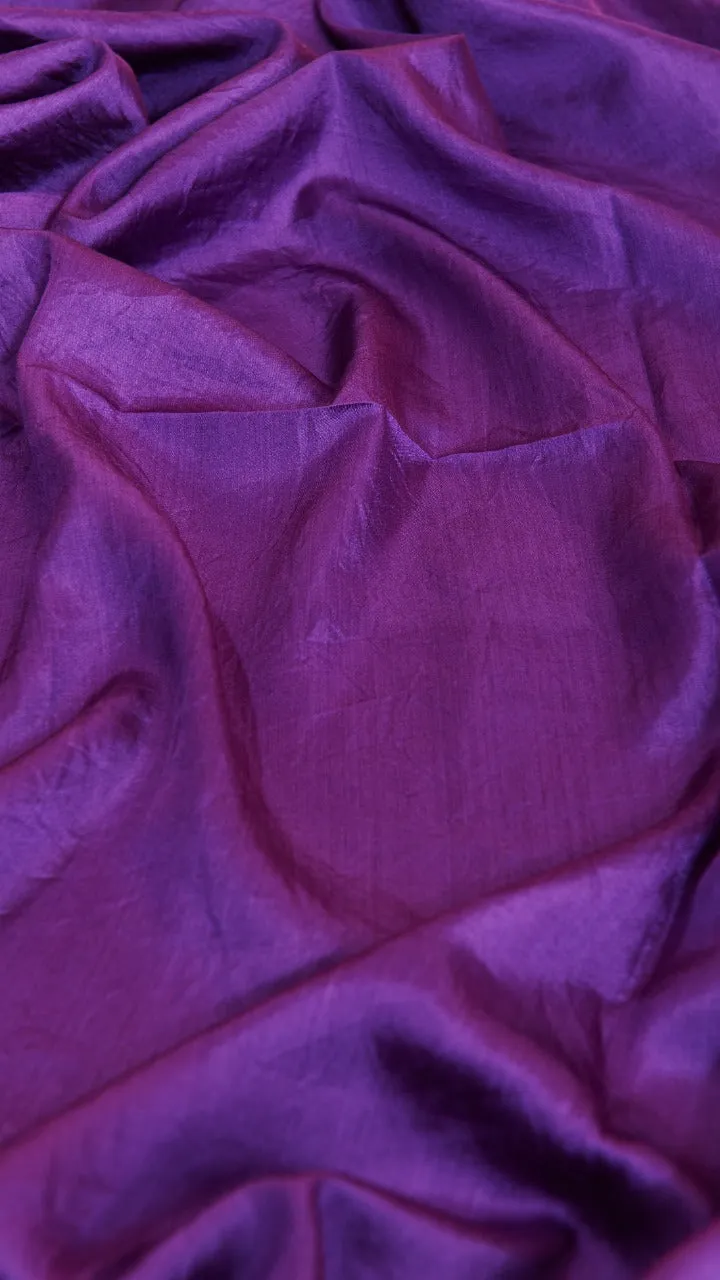 Purple silk satin blouse fabric