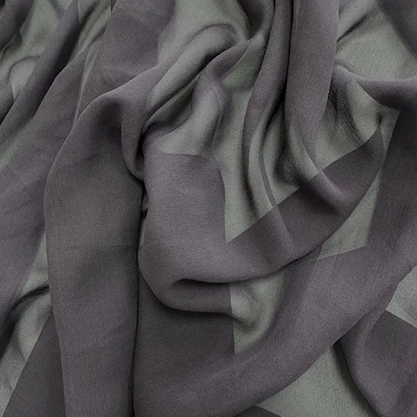 Purple Woven Silk Chiffon Fabric