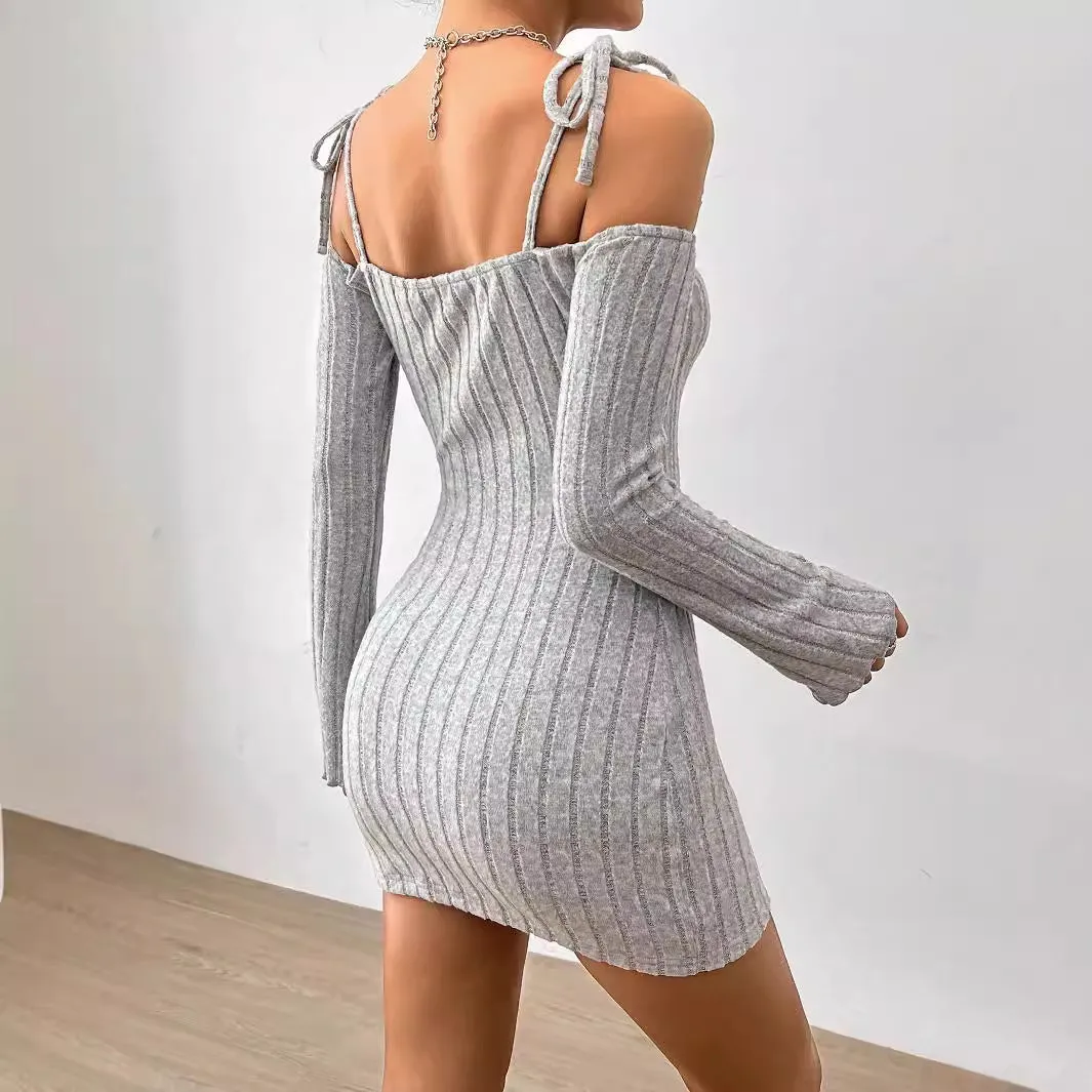 Strapless Sling Dress Elegant Slim Mini Dresses Wholesale Womens Clothing N3824110900042