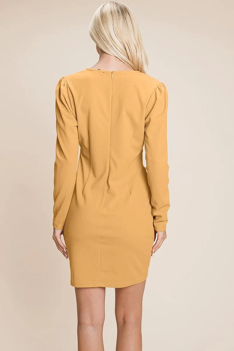 V neck Wrap mini Tulip Dress