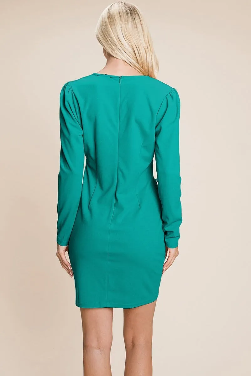 V neck Wrap mini Tulip Dress