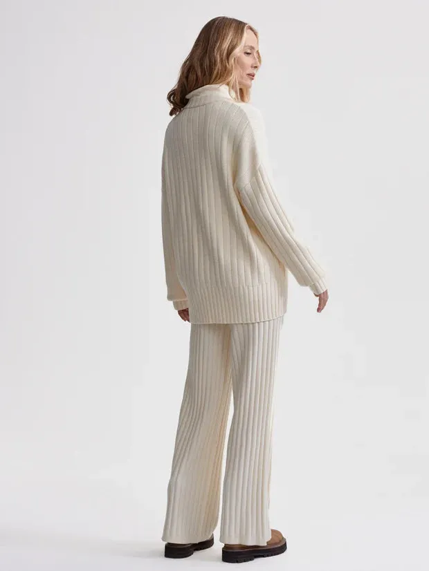 Varley Pensdale Relaxed Knit Cardigan, Egret