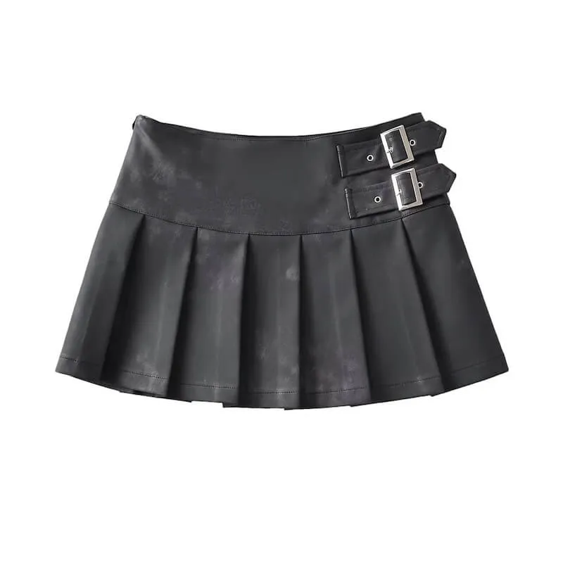 Vintage girl buckle skirt