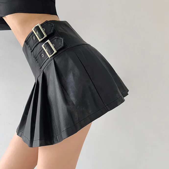 Vintage girl buckle skirt