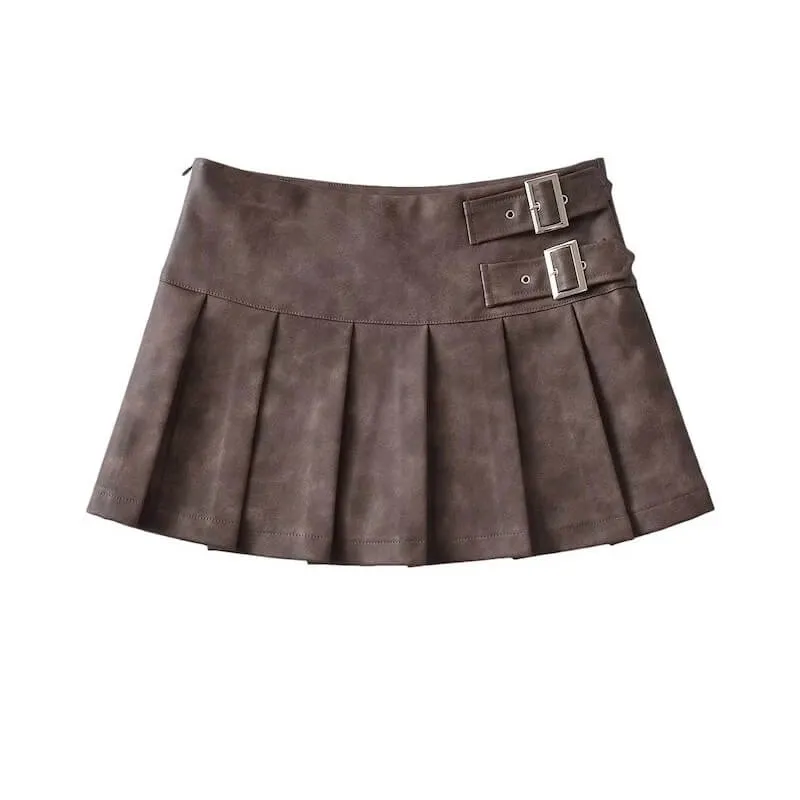 Vintage girl buckle skirt