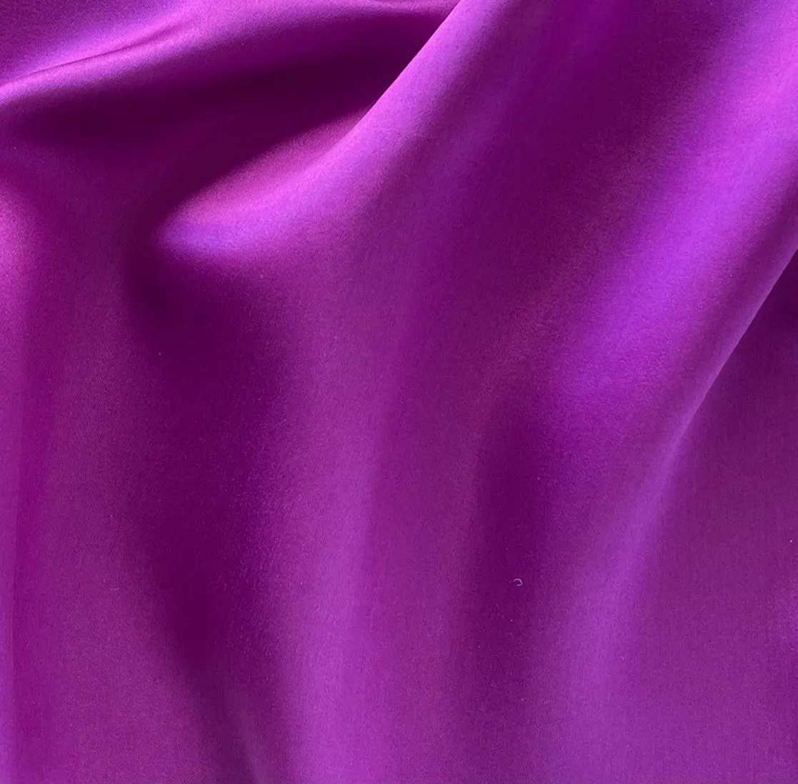 Vivid Electric Violet Silk Satin Charmeuse (Made in Italy)