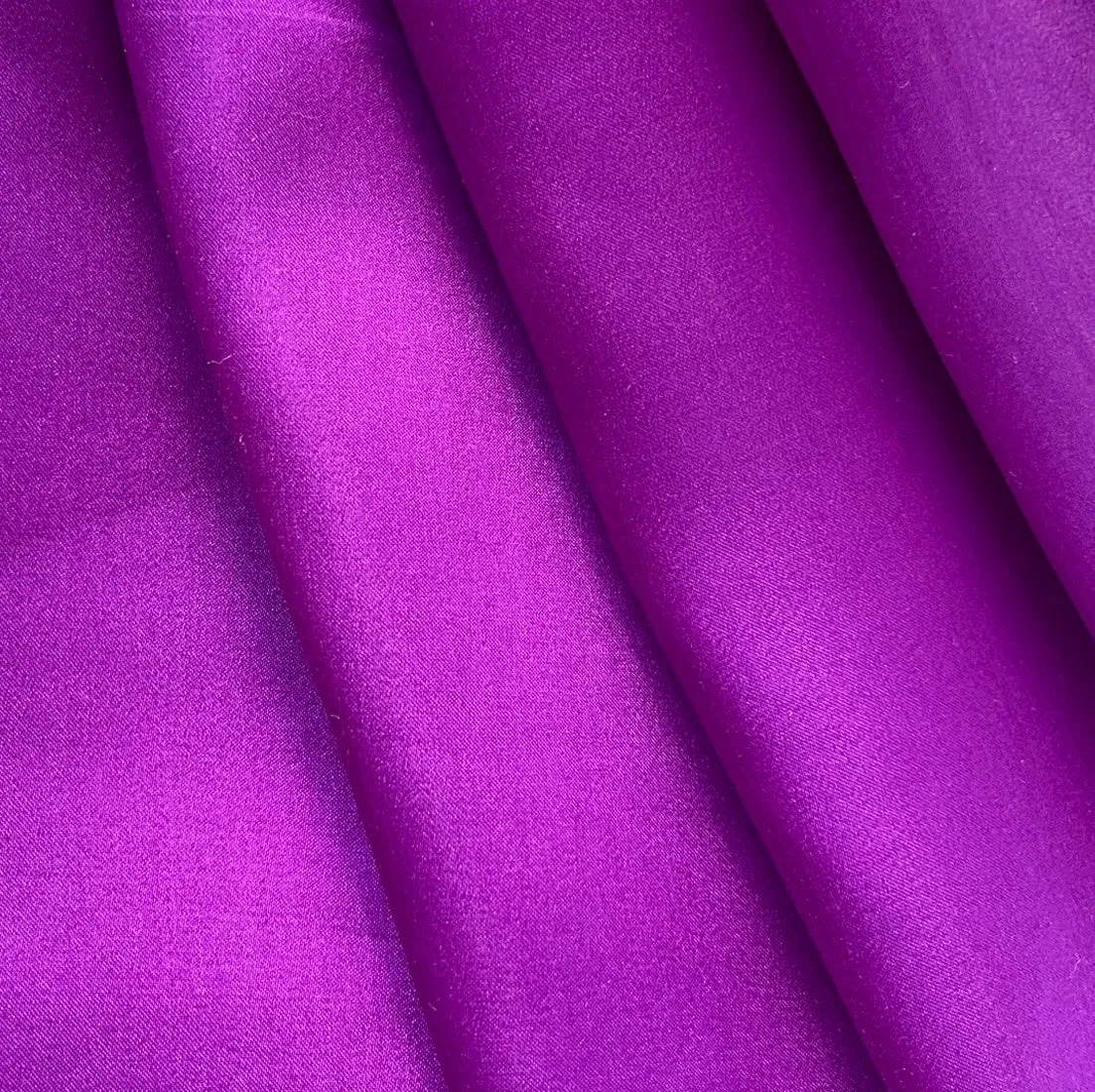 Vivid Electric Violet Silk Satin Charmeuse (Made in Italy)